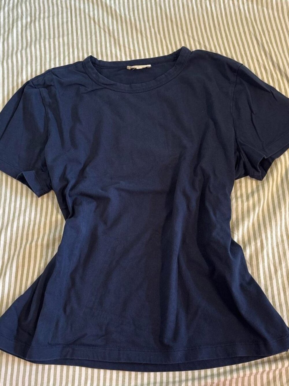 Madewell Women's Navy and Blue T-shirt